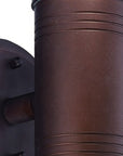 Two Light Bronze Cylinder Wall Light