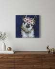 Watercolor Flower Llama Unframed Print Wall Art