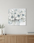 Winter Blues Flower Unframed Print Wall Art