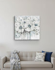 Winter Blues Flower Unframed Print Wall Art