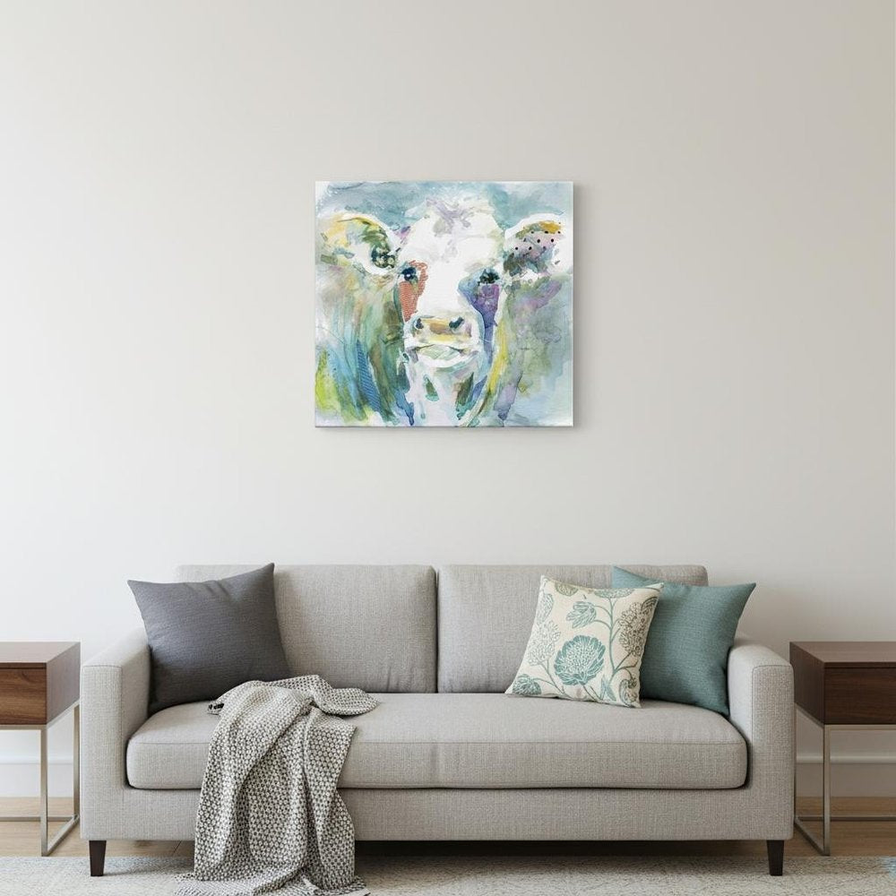Watercolor Cow Unframed Print Wall Art