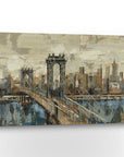 Vintage Inspired Nyc City Skyline Unframed Print Wall Art