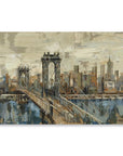 Vintage Inspired Nyc City Skyline Unframed Print Wall Art