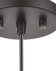 Bronze Pendant Hanging Light with Frosted Glass Shade