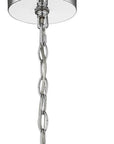 Selene 6-Light Polished Chrome Pendant With Overlapping Frosted White Glass Discs Shade