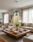 Latitude 1-Light Hand Painted Weathered Pewter Pendant With Gold Interior Shade (13.75")
