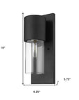 Black And Clear Transparent Dimmable Outdoor Hanging Light With Black And Clear Shades