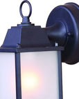 Matte Black Hanging Frosted Glass Lantern Wall Light