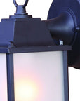 Matte Black Hanging Frosted Glass Lantern Wall Light