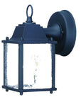 Matte Black Hanging Waterfall Glass Lantern Wall Light