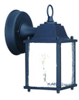 Matte Black Hanging Waterfall Glass Lantern Wall Light