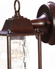 Dark Brown Hanging Waterfall Glass Lantern Wall Light