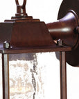 Dark Brown Hanging Waterfall Glass Lantern Wall Light