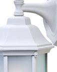 White Frosted Glass Swing Arm Wall Light