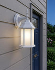 White Frosted Glass Swing Arm Wall Light