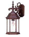 Narrow Brown Domed Hanging Lantern Wall Light