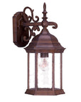 Narrow Brown Domed Hanging Lantern Wall Light