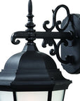 Matte Black Domed Hanging Lantern Wall Light
