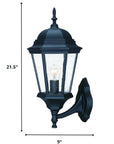 Black And Clear Seeded Dimmable Outdoor Hanging Light With Black And Clear Shades