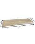24" Solid Wood Rustic Wall Mounted Shelving Unit