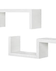 24" Two Shelves Solid Wood Wall Mounted Shelving Unit