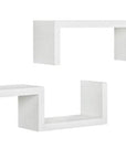 24" Two Shelves Solid Wood Wall Mounted Shelving Unit