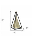 Narrow Metal Triangular Decorative Sculpture