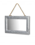 9" Silver Metal Framed Accent Mirror