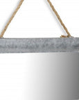 9" Silver Metal Framed Accent Mirror