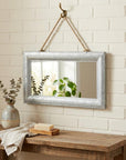 9" Silver Metal Framed Accent Mirror