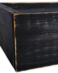 7" Black Wood Wall Mounted Floating Shelf With LED Light
