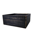 7" Black Wood Wall Mounted Floating Shelf With LED Light