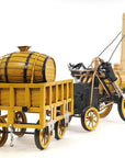 c1829 Yellow Rocket Steam Engine Model Sculpture