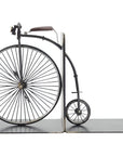 c1870 High Wheeler Bicycle Metal Decorative Bookends