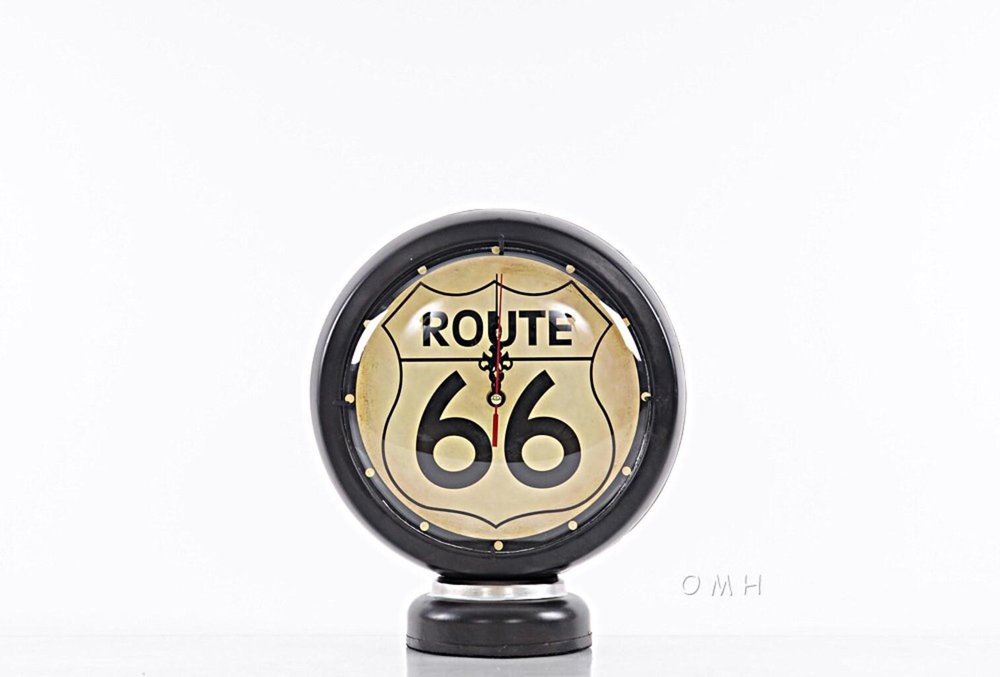 6" Black Metal Analog Round Wall Clock