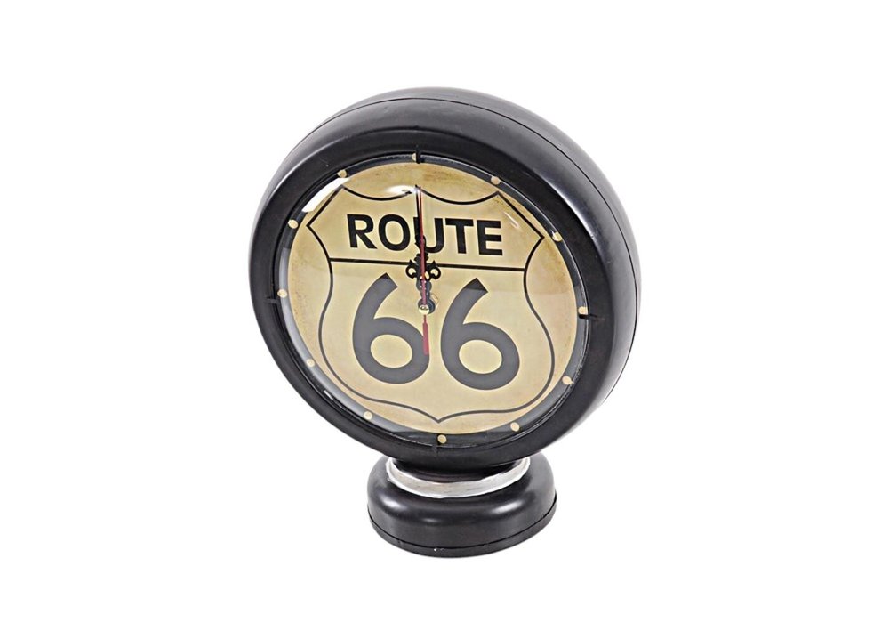 6" Black Metal Analog Round Wall Clock