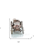 c1924 Bugatti Bronze and Silver Racecar Model Sculpture