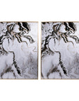 Set of Two White Framed Art