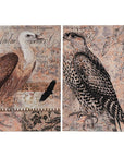 Set of Two Brown Wood Framed Art