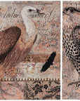 Set of Two Brown Wood Framed Art