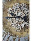 32" Gold And Silver Metal Analog Distressed Square Wall Clock