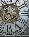 32" Gold And Silver Metal Analog Distressed Square Wall Clock