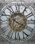 32" Gold And Silver Metal Analog Distressed Square Wall Clock