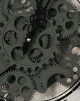 20" White And Black Iron Analog Distressed Round Wall Clock