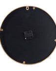 2" Round Gold And White Wood Analog Wall Clock