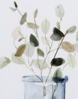 Set of Two Neutral Color Plants Watercolor Wall Art