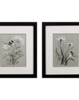Set of Two Babybreaths and Birds Wall Art