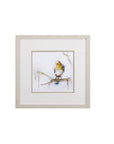 Set of Four Colorful Birds on Branches Wall Art