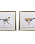 Set of Two Colorful Beach Birds Wall Art