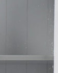 White Cornice Molding Curio with Glass Door